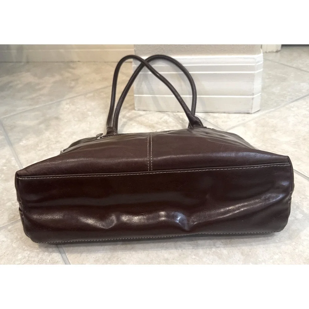Giani Bernini Business Tote Laptop Shoulder Bag Purse Distressed faux Leather